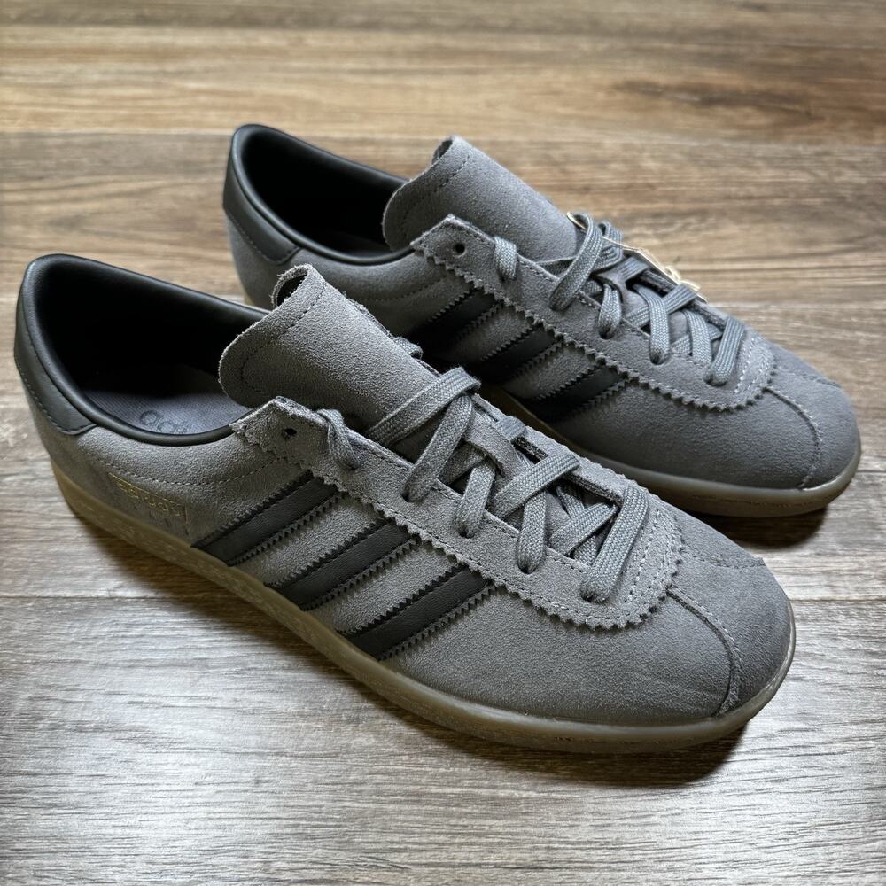 adidas Stadt JQ9013 Men’s Size 9 Grey Black Gum Suede Sneakers New w/ Box